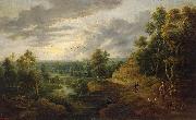 Landscape with Hunters Lucas van Uden